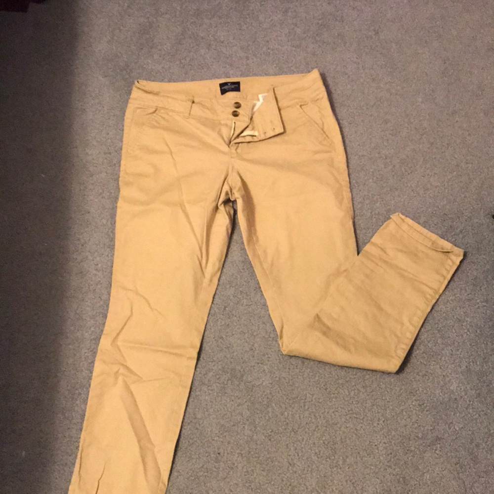 American Eagle Khaki Straight Jeans